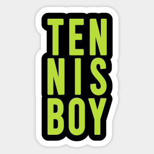 tennis boy green Sticker